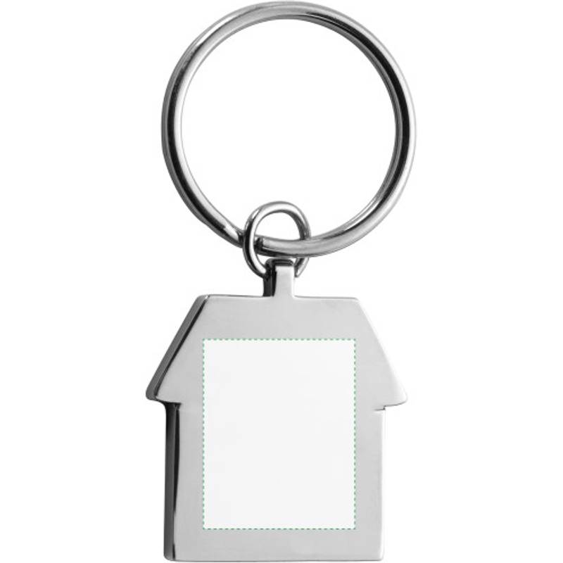 Kovový prívesok na kľúče, tvar domček /HOME/