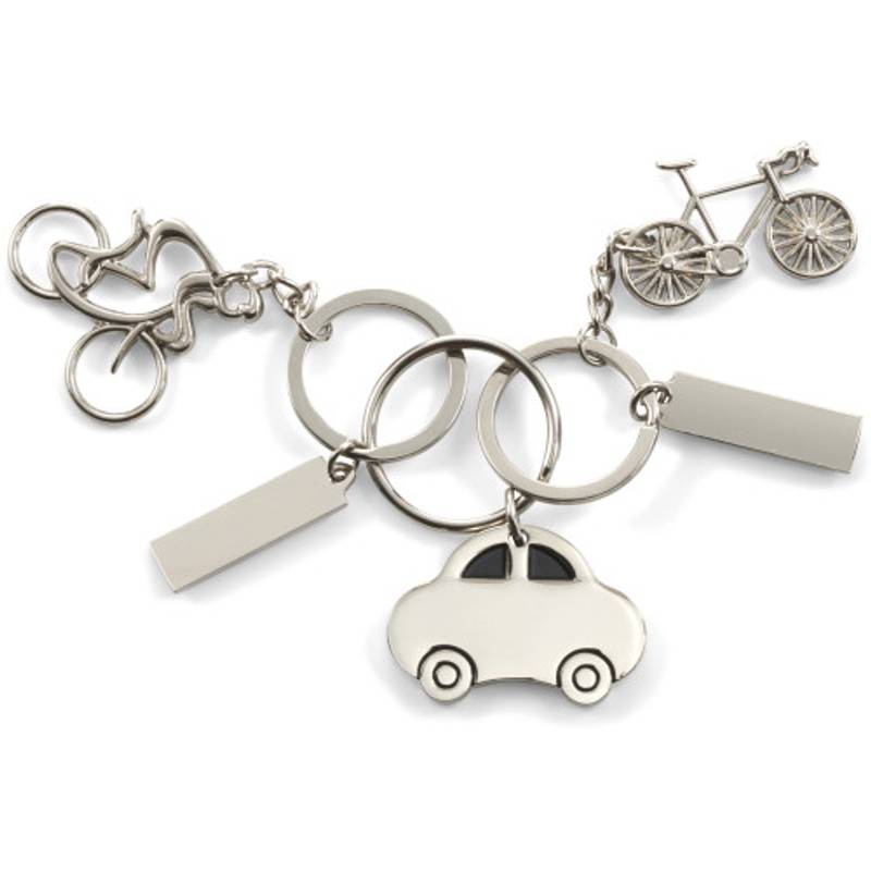Kovový přívěsek na klíče s kolem Kovový přívěsek na klíče s kolem