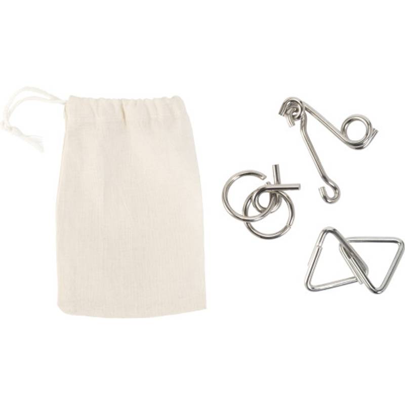 Sada 3 kovových hlavolamov Sada 3 kovových hlavolamov