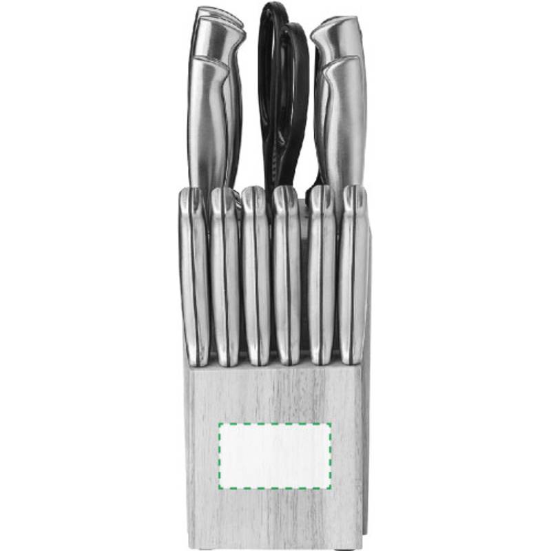 14 dielna sada kuchynských nožov v stojane, hnedá 14 dielna sada kuchynských nožov v stojane, hnedá