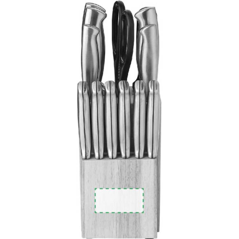 14 dielna sada kuchynských nožov v stojane, hnedá 14 dielna sada kuchynských nožov v stojane, hnedá