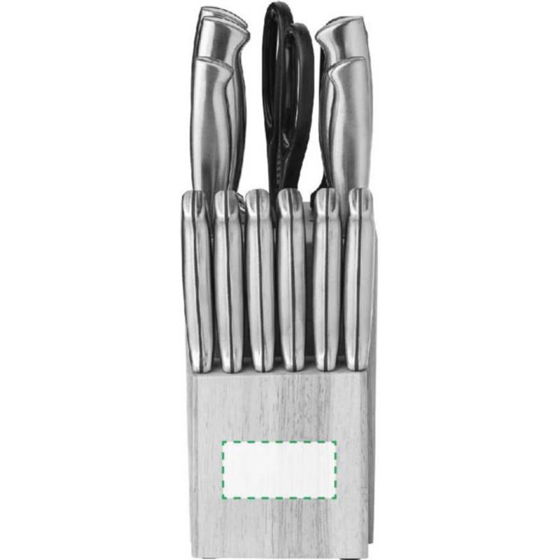 14 dielna sada kuchynských nožov v stojane, hnedá 14 dielna sada kuchynských nožov v stojane, hnedá