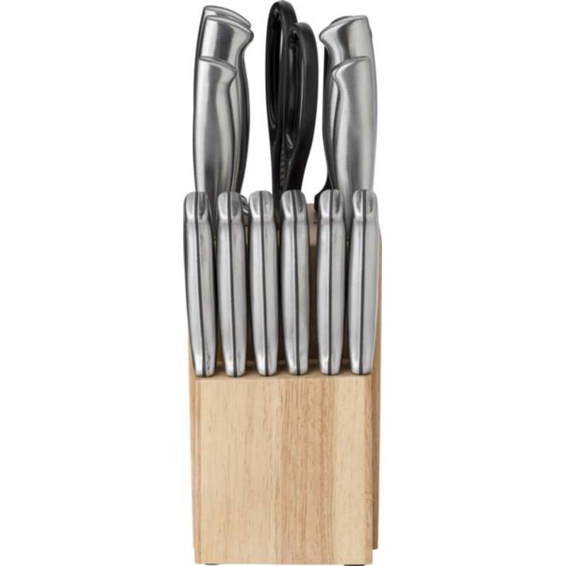 14 dielna sada kuchynských nožov v stojane, hnedá 14 dielna sada kuchynských nožov v stojane, hnedá