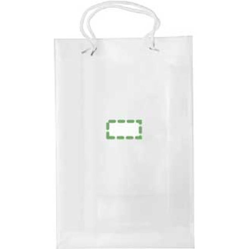 Nákupní taška A4, bílé kroucené ucho, transparentní Nákupní taška A4, bílé kroucené ucho, transparentní