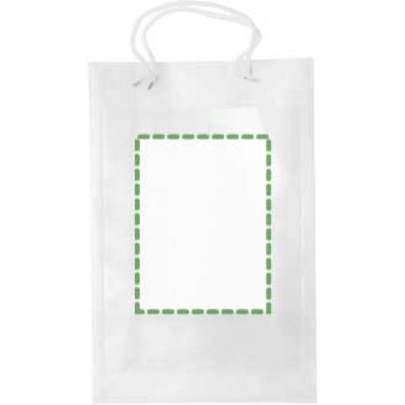 Nákupní taška A4, bílé kroucené ucho, transparentní Nákupní taška A4, bílé kroucené ucho, transparentní