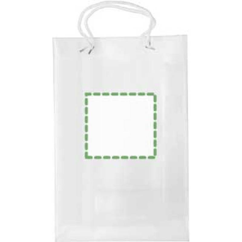 Nákupní taška A4, bílé kroucené ucho, transparentní Nákupní taška A4, bílé kroucené ucho, transparentní