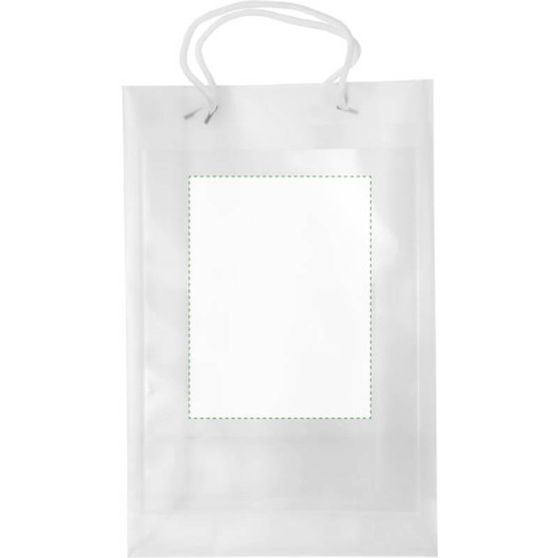 Nákupní taška A4, bílé kroucené ucho, transparentní Nákupní taška A4, bílé kroucené ucho, transparentní