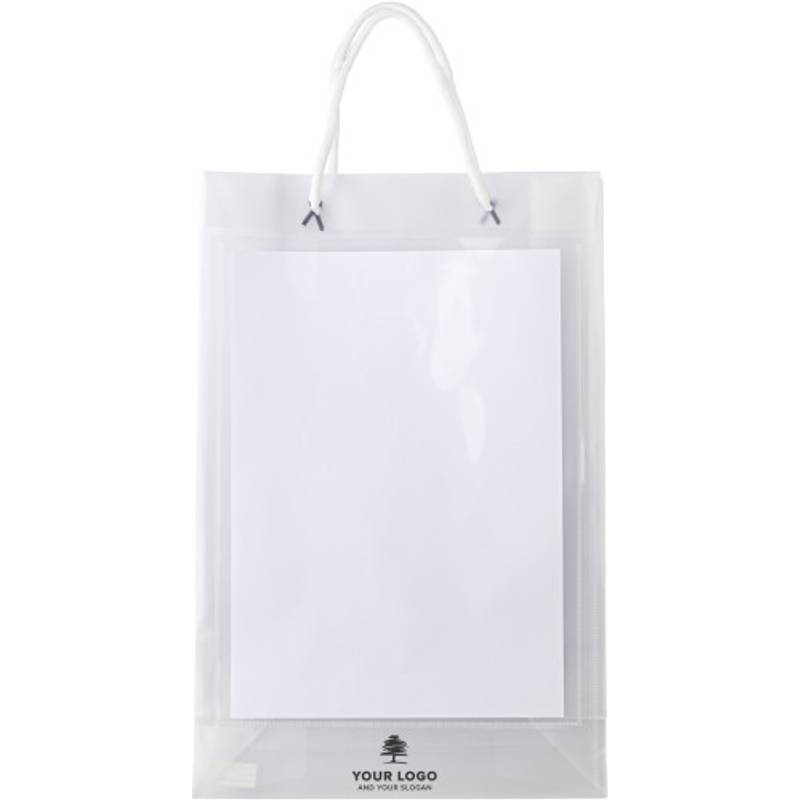 Nákupní taška A4, bílé kroucené ucho, transparentní Nákupní taška A4, bílé kroucené ucho, transparentní