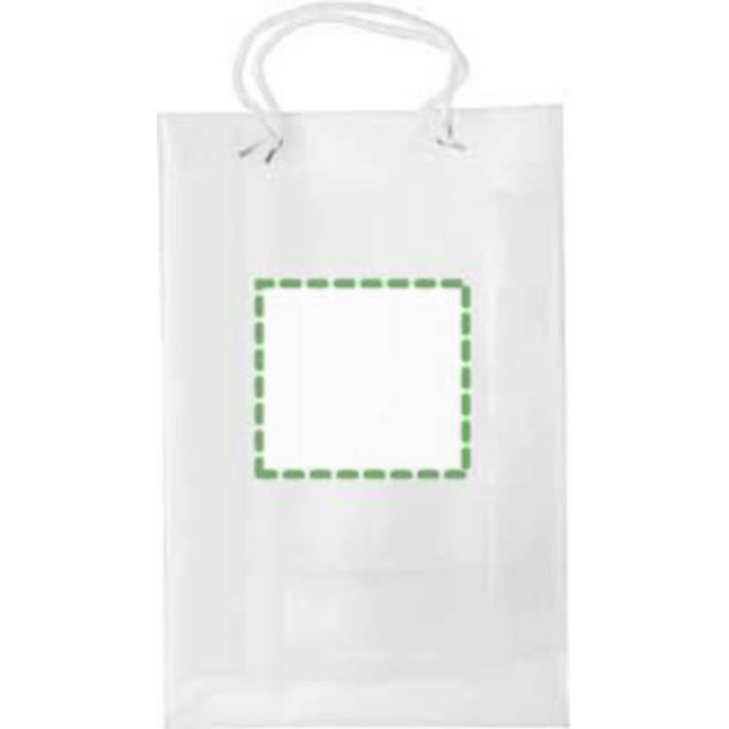 Nákupní taška A4, bílé kroucené ucho, transparentní Nákupní taška A4, bílé kroucené ucho, transparentní