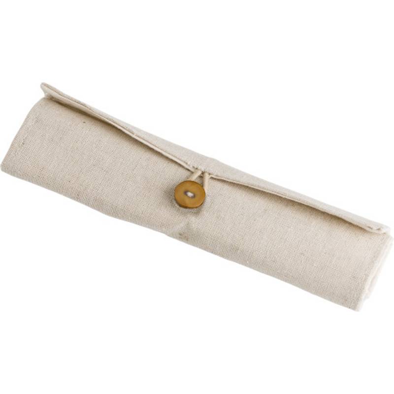 Psací sada v bavlněném pouzdře, KP s modrou n., Pravítko, tužka, ořezávátko, guma Psací sada v bavlněném pouzdře, KP s modrou n., Pravítko, tužka, ořezávátko, guma