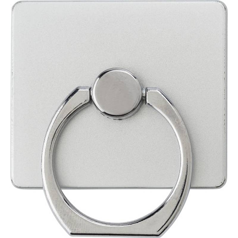 Samolepiaci plastový držiak na mobilný telefón v kovovom dizajne, strieborná Samolepiaci plastový držiak na mobilný telefón v kovovom dizajne, strieborná