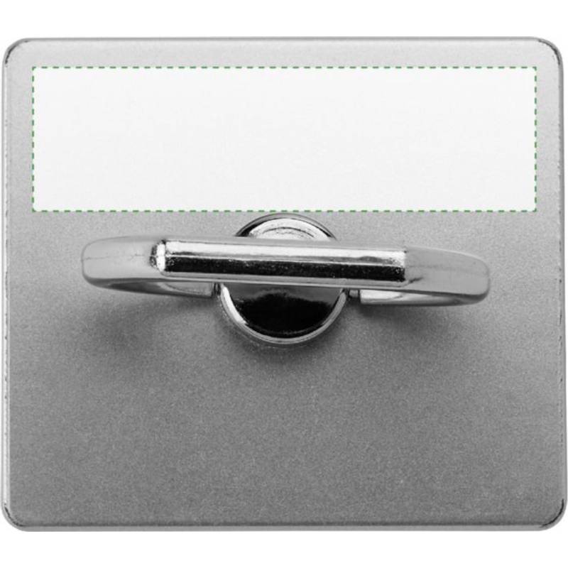 Samolepiaci plastový držiak na mobilný telefón v kovovom dizajne, strieborná Samolepiaci plastový držiak na mobilný telefón v kovovom dizajne, strieborná