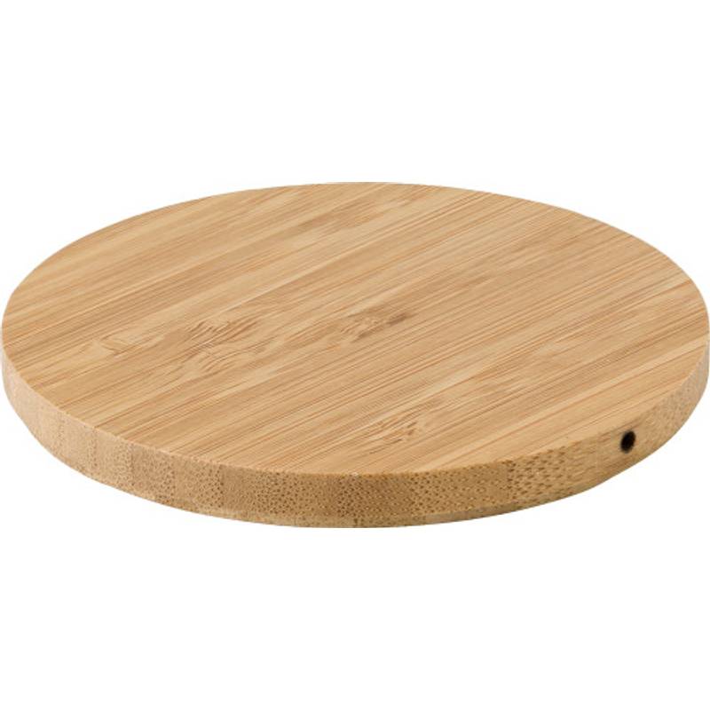 Bambusová bezdrôtová rýchlonabíjačka pre smart telefóny, hnedá Bambusová bezdrôtová rýchlonabíjačka pre smart telefóny, hnedá