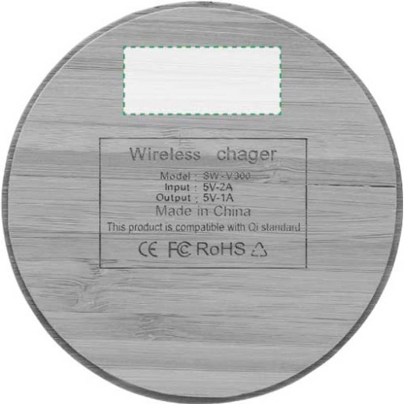 Bambusová bezdrôtová rýchlonabíjačka pre smart telefóny, hnedá Bambusová bezdrôtová rýchlonabíjačka pre smart telefóny, hnedá