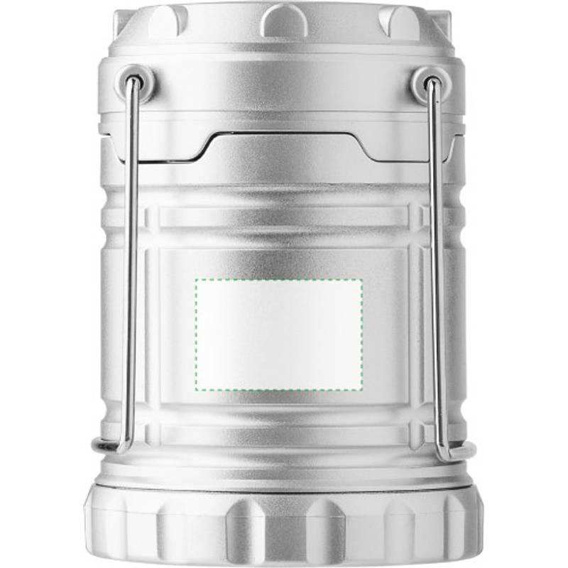 Plastové kempingové svetlo v tvare lampy s tromi druhmi svietenia, strieborná. Plastové kempingové svetlo v tvare lampy s tromi druhmi svietenia, strieborná.