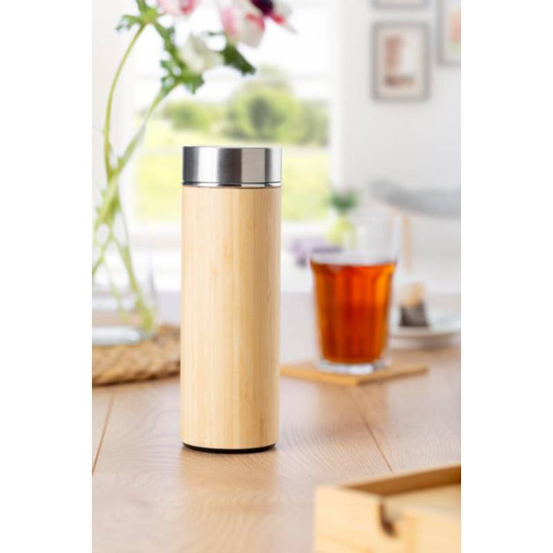 Dvojitá bambusová termoska, hnědá Dvojitá bambusová termoska, hnědá