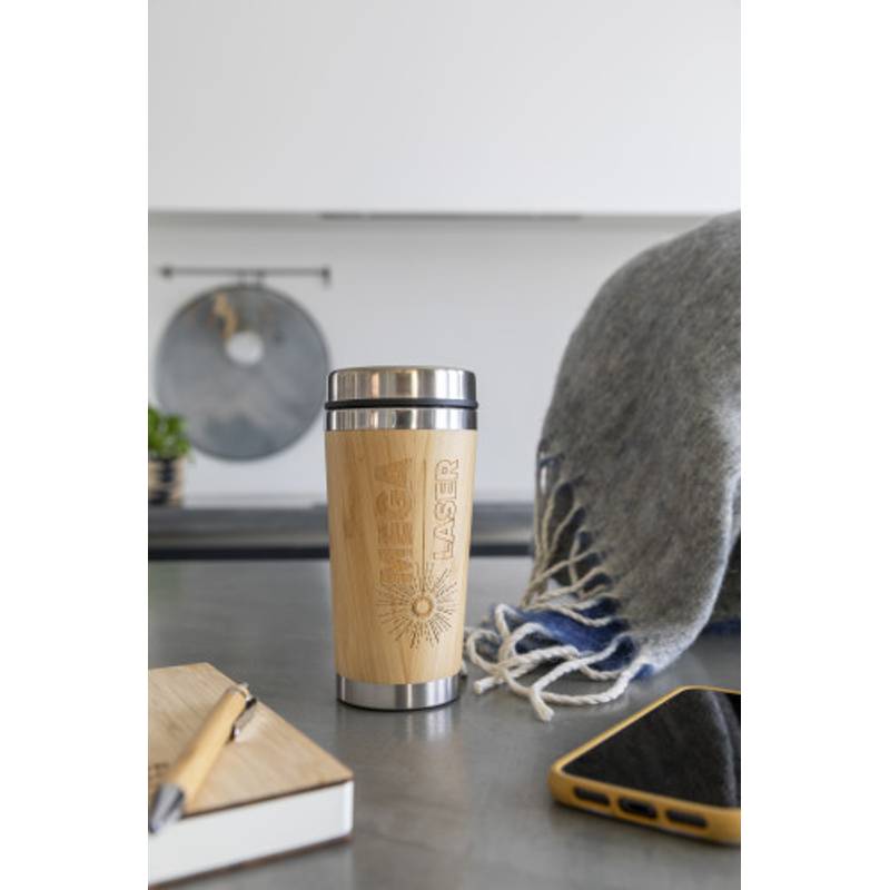 Cestovný hrnček z bambusu s termoizoláciou. Objem 400ml. Hnedá. Cestovný hrnček z bambusu s termoizoláciou. Objem 400ml. Hnedá.