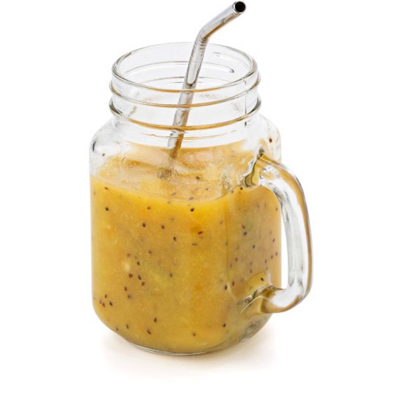 Nerezová slámka na pití s délkou 23 cm, stříbrná Nerezová slámka na pití s délkou 23 cm, stříbrná