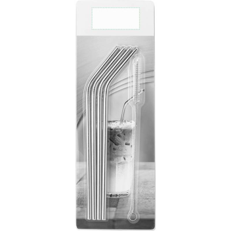 Nerezová slámka na pití s délkou 23 cm, stříbrná Nerezová slámka na pití s délkou 23 cm, stříbrná