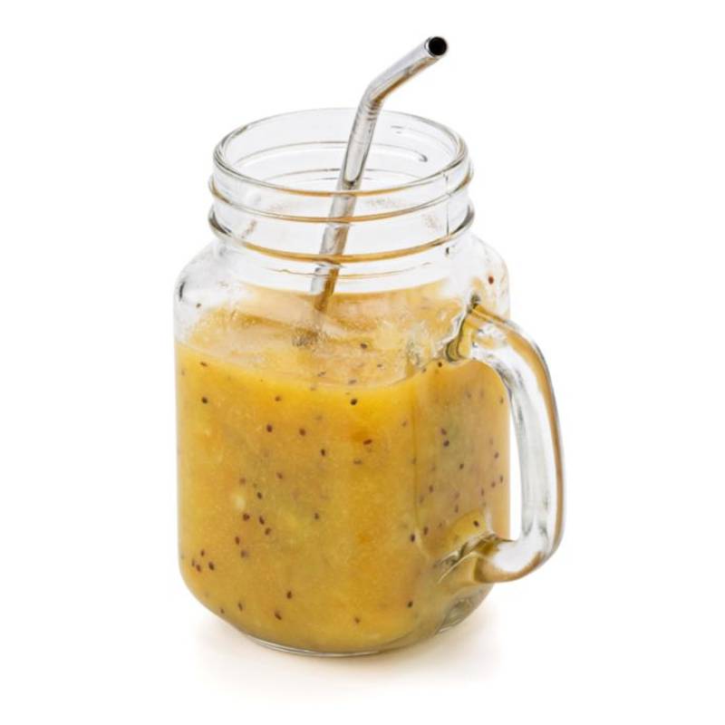 Nerezová slámka na pití s délkou 23 cm, stříbrná Nerezová slámka na pití s délkou 23 cm, stříbrná