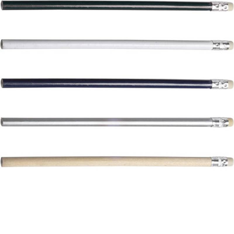 Dřevěná tužka, guma, bílá Dřevěná tužka, guma, bílá