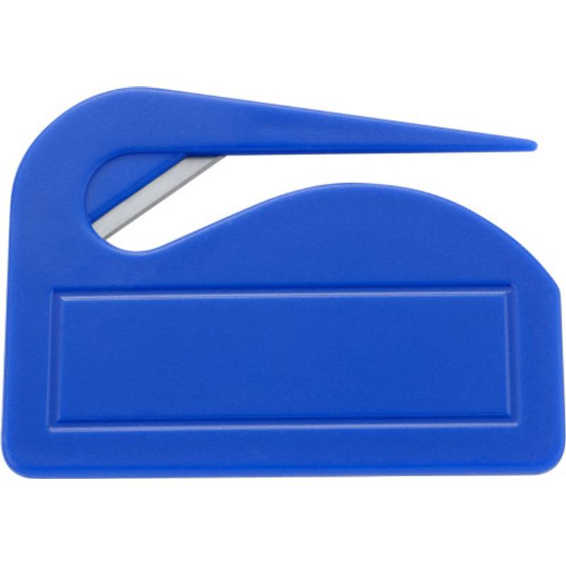 Plastový nôž na otváranie listov, modrá