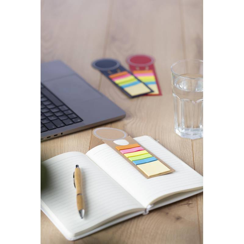 OVALNOTE záložka do knihy se samolepícími papírky, modrá OVALNOTE záložka do knihy se samolepícími papírky, modrá