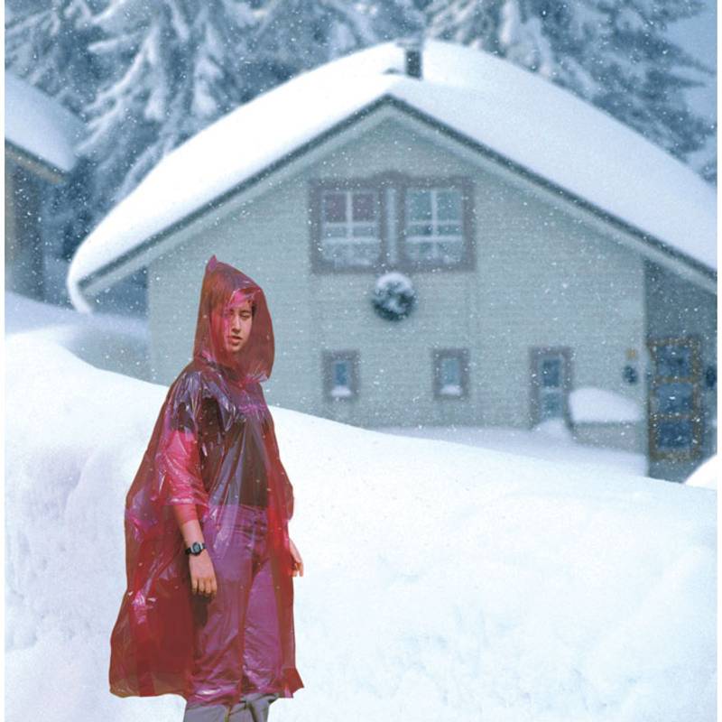 Skládací pláštěnka s kapucí, červená Skládací pláštěnka s kapucí, červená