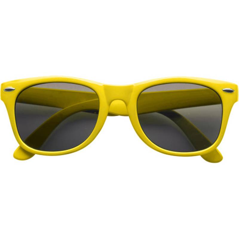 Plast.slnečné okuliare, uv 400, žltá