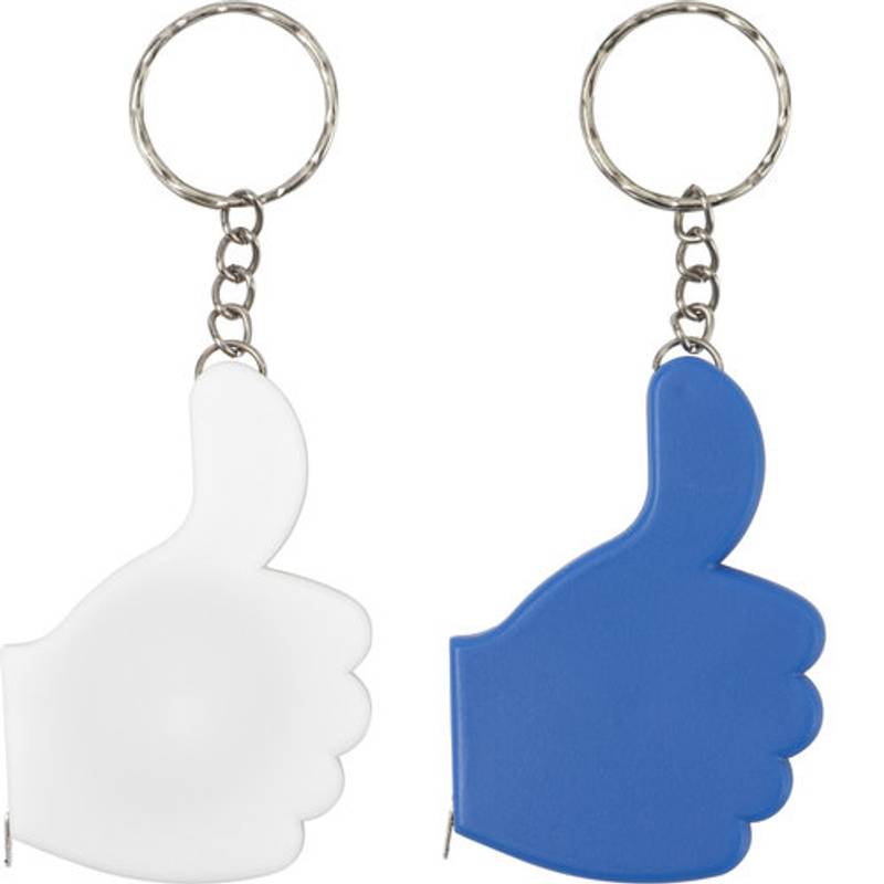 Plastový přívěsek na klíče, metr 1 m, bílá / OK / Plastový přívěsek na klíče, metr 1 m, bílá / OK /