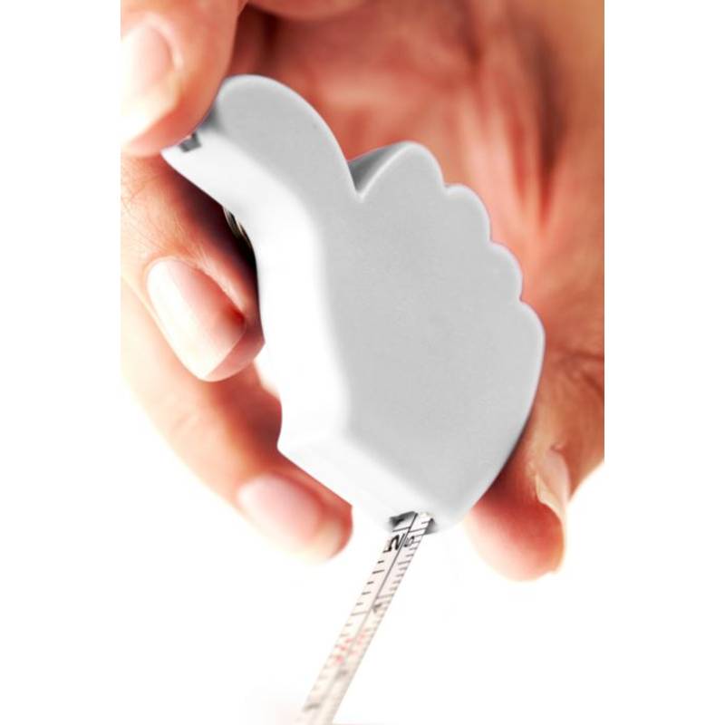 Plastový přívěsek na klíče, metr 1 m, bílá / OK / Plastový přívěsek na klíče, metr 1 m, bílá / OK /