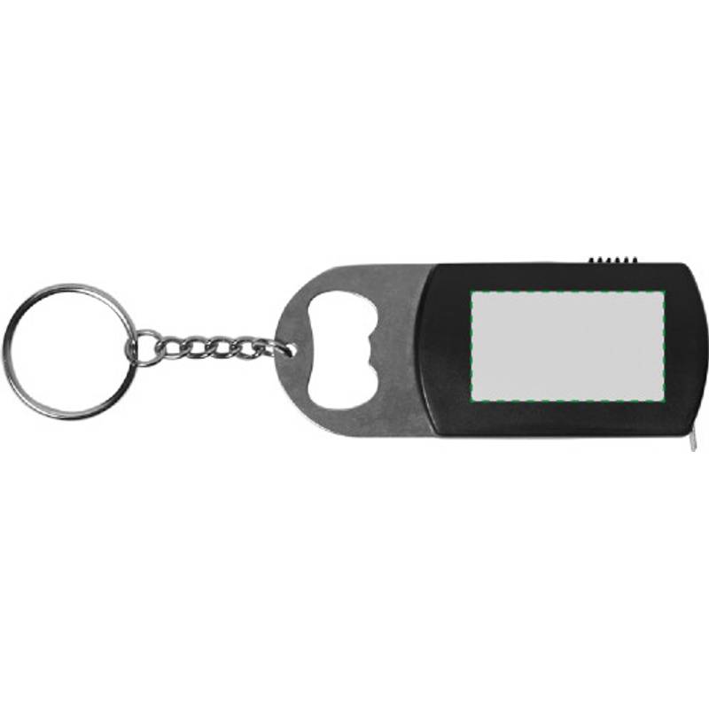 ALEXEJ kľúčenka s otvaráčom na fľaše, 1 LED a metrom, biela ALEXEJ kľúčenka s otvaráčom na fľaše, 1 LED a metrom, biela