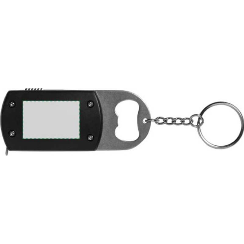 ALEXEJ kľúčenka s otvaráčom na fľaše, 1 LED a metrom, biela ALEXEJ kľúčenka s otvaráčom na fľaše, 1 LED a metrom, biela