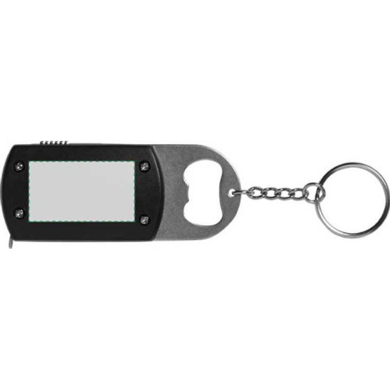 ALEXEJ kľúčenka s otvaráčom na fľaše, 1 LED a metrom, biela ALEXEJ kľúčenka s otvaráčom na fľaše, 1 LED a metrom, biela