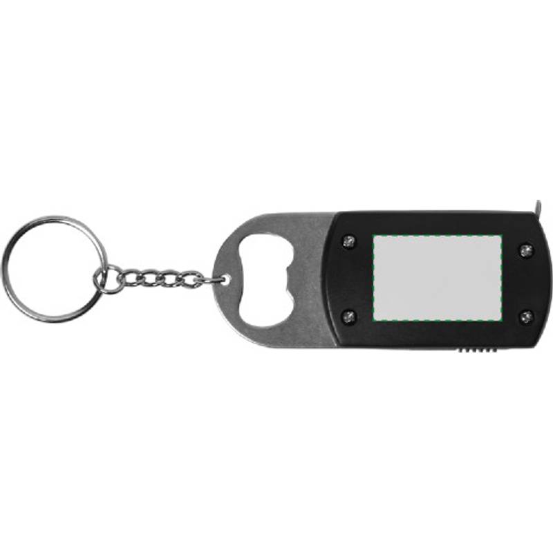 ALEXEJ kľúčenka s otvaráčom na fľaše, 1 LED a metrom, biela ALEXEJ kľúčenka s otvaráčom na fľaše, 1 LED a metrom, biela