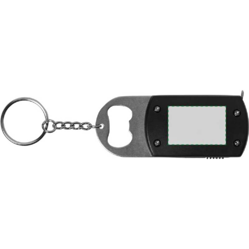 ALEXEJ kľúčenka s otvaráčom na fľaše, 1 LED a metrom, biela ALEXEJ kľúčenka s otvaráčom na fľaše, 1 LED a metrom, biela