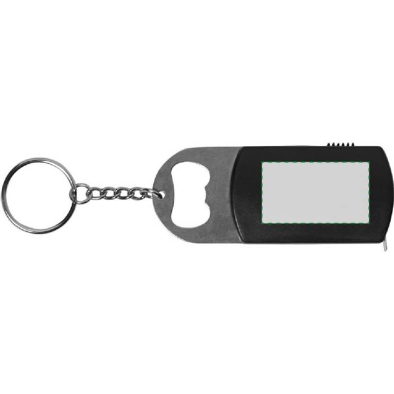 ALEXEJ kľúčenka s otvaráčom na fľaše, 1 LED a metrom, biela ALEXEJ kľúčenka s otvaráčom na fľaše, 1 LED a metrom, biela