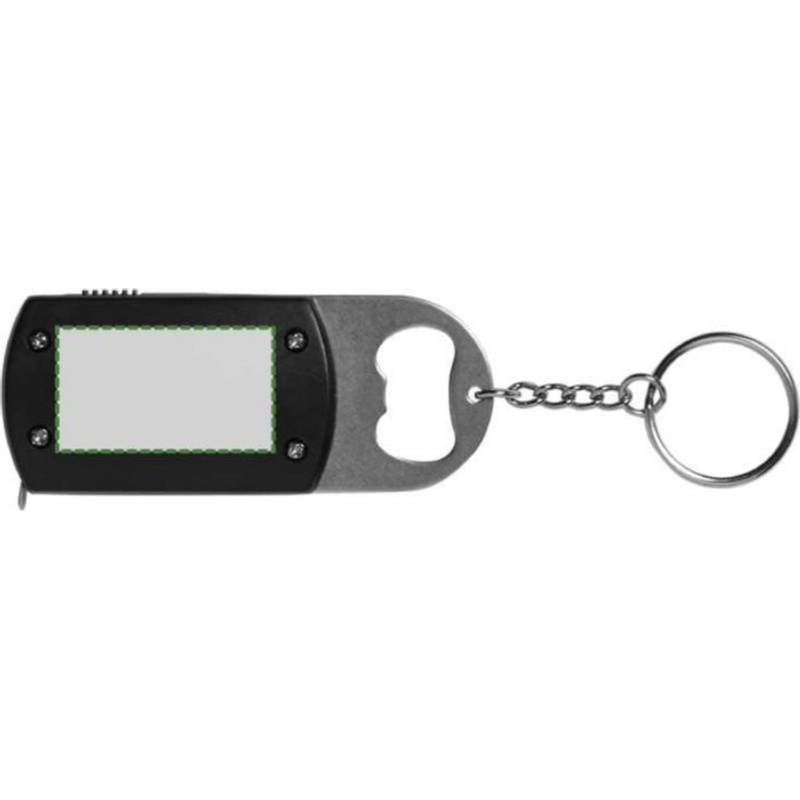 ALEXEJ kľúčenka s otvaráčom na fľaše, 1 LED a metrom, biela ALEXEJ kľúčenka s otvaráčom na fľaše, 1 LED a metrom, biela