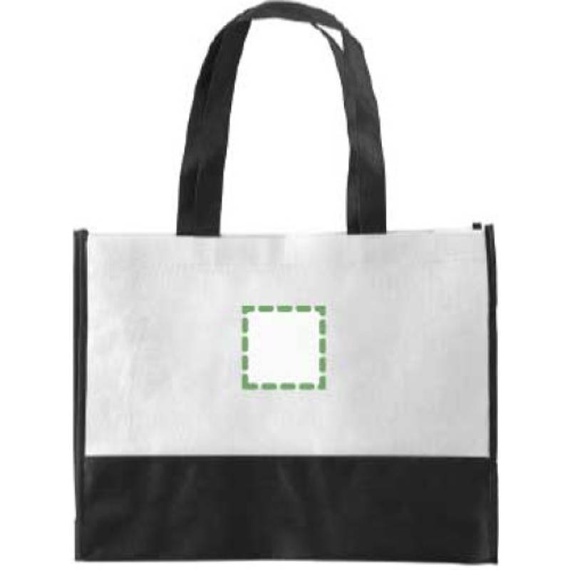 ARMOR dvoubarevná taška z netkané textilie, bílá ARMOR dvoubarevná taška z netkané textilie, bílá