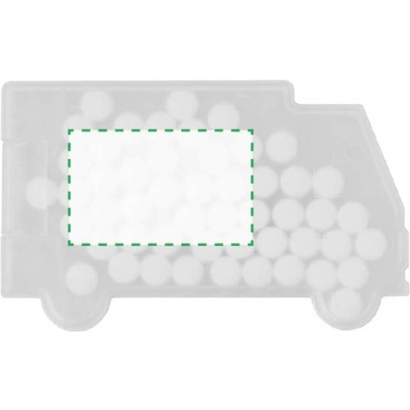 MINTVAN mentolky v krabičce, tvar auta, bílá MINTVAN mentolky v krabičce, tvar auta, bílá