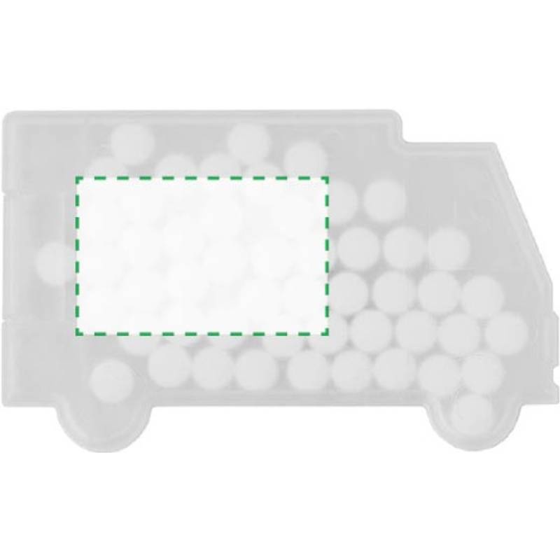 MINTVAN mentolky v krabičce, tvar auta, bílá MINTVAN mentolky v krabičce, tvar auta, bílá