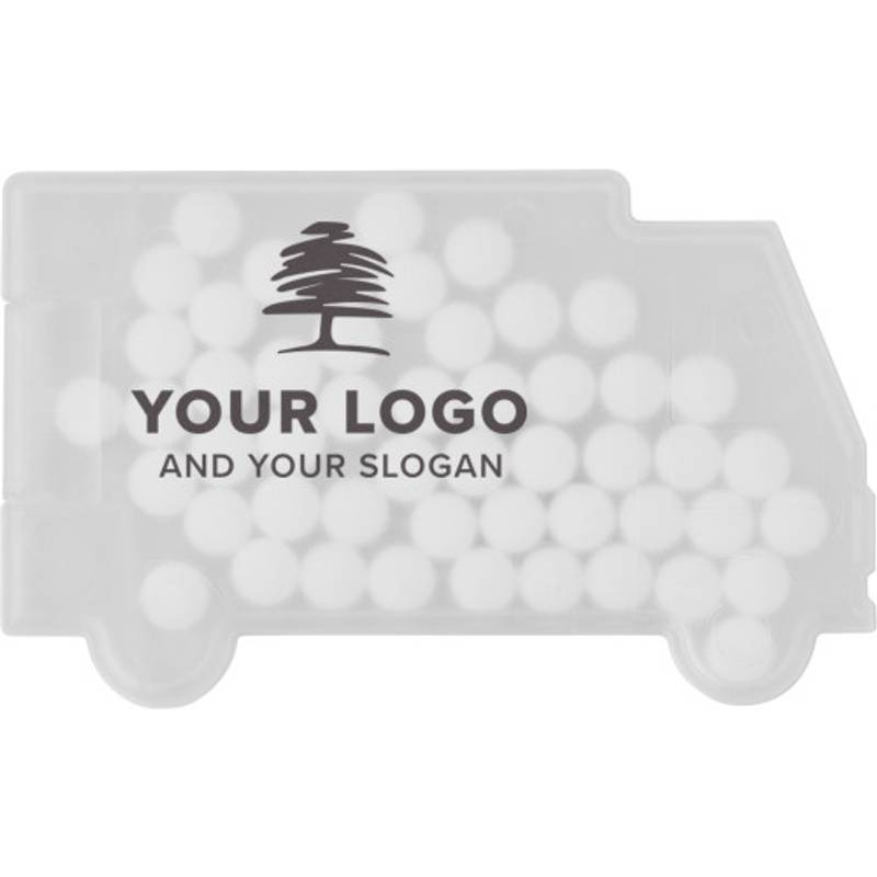 MINTVAN mentolky v krabičce, tvar auta, bílá MINTVAN mentolky v krabičce, tvar auta, bílá