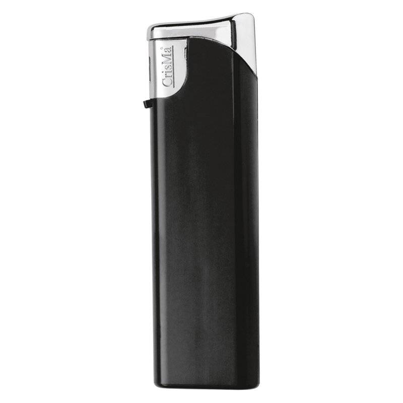 Plastový zapalovač, plnitelný, černá Plastový zapalovač, plnitelný, černá