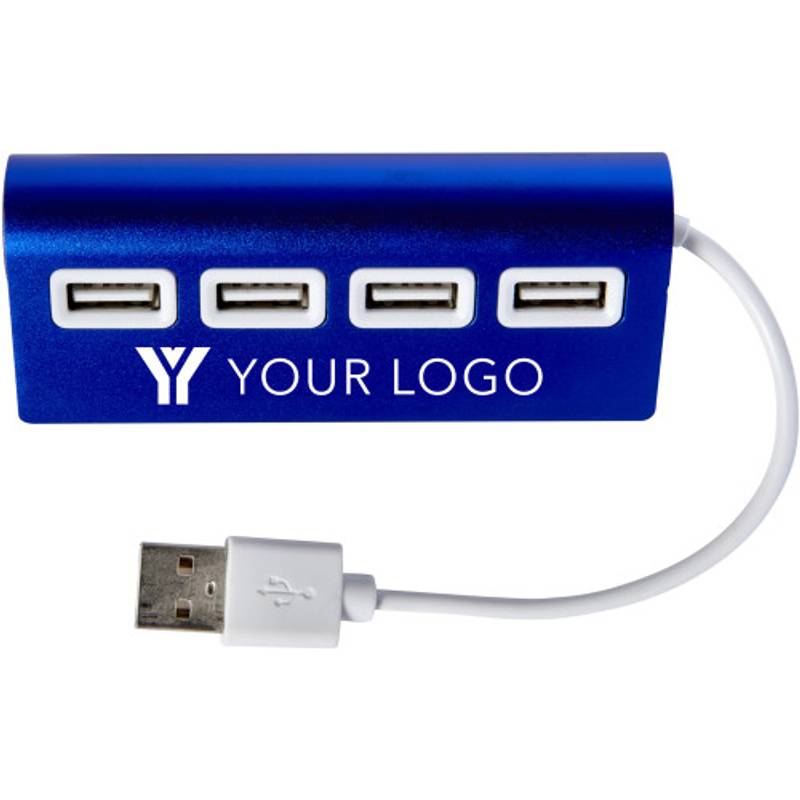 Hliníkový USB rozbočovač se 4 porty, černá Hliníkový USB rozbočovač se 4 porty, černá