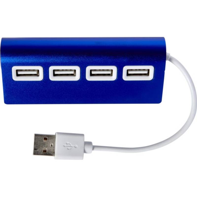 Hliníkový USB rozbočovač se 4 porty, černá Hliníkový USB rozbočovač se 4 porty, černá