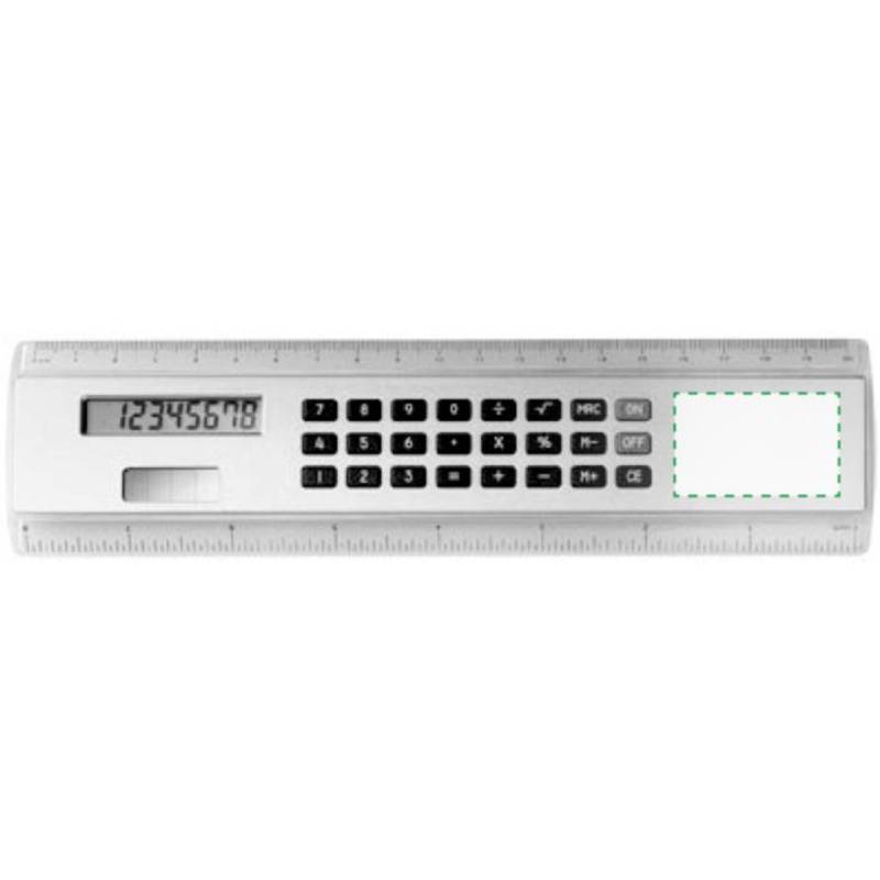 SERATO pravítko 20 cm s kalkulačkou, strieborná SERATO pravítko 20 cm s kalkulačkou, strieborná