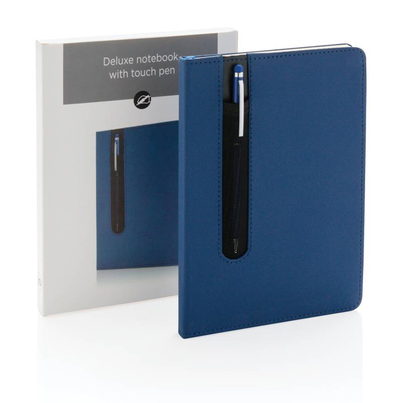 Luxusný zápisník A5 so stylusom, modrá