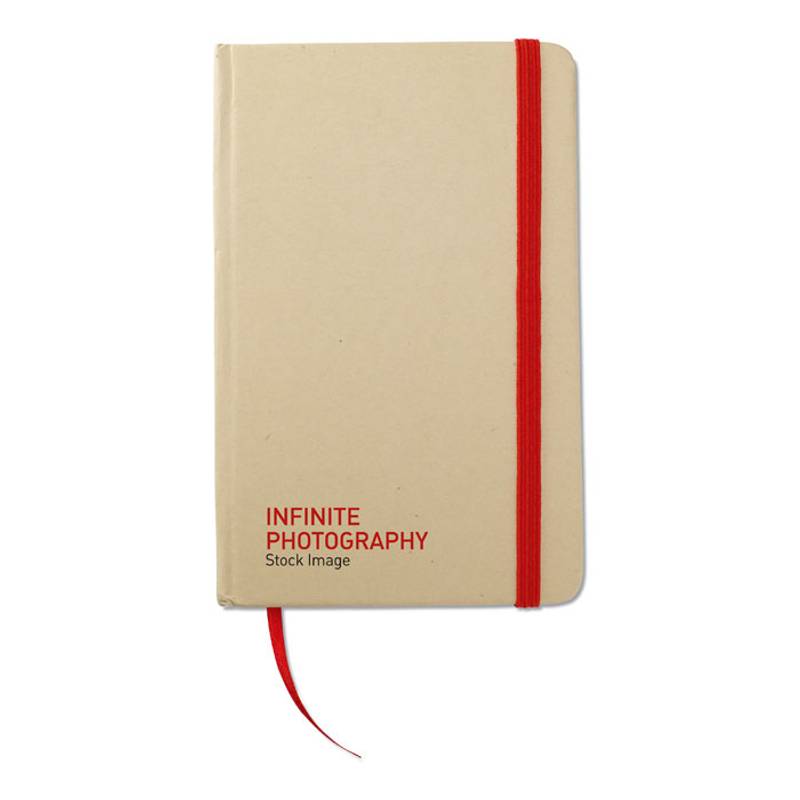 Zápisník s barevnou gumičkou, červená Zápisník s barevnou gumičkou, červená