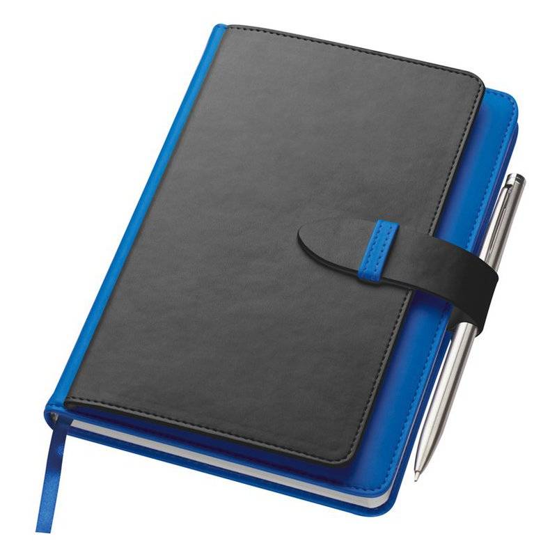 SMARTER pozn.blok A5 s pútkom na pero a vizitky, modrá SMARTER pozn.blok A5 s pútkom na pero a vizitky, modrá