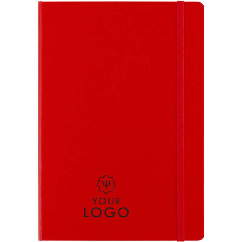 Linkovaný zápisník A5 se záložkou a gumičkou, černý Linkovaný zápisník A5 se záložkou a gumičkou, černý